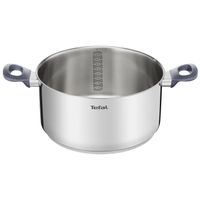 Tefal Emotion Faitout 24cm 5L Inox - Base Épaisse Induction - Garantie 10 Ans