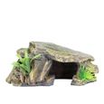 1 pc ornement tortue Aquarium créatif Reptile décor résine artisanat cachette grotte-0