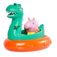 Jouet de bain Peppa Pig Tomy - Licorne et Dinosaure - Vert et Orange - 12 cm-0