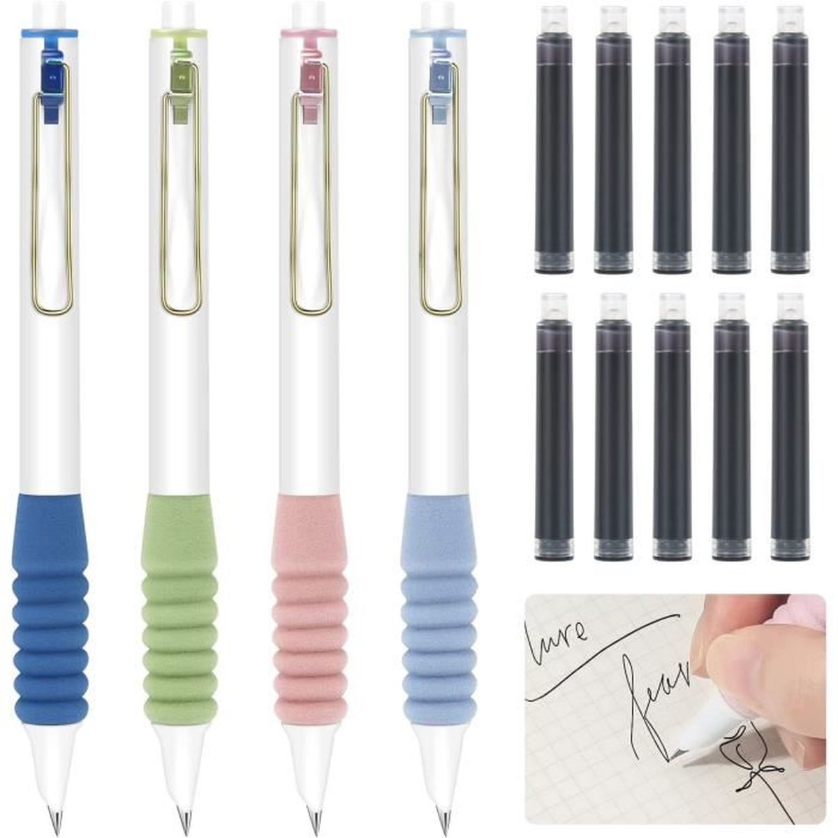 Stylo Plume Rétractable Mini Voyage - Pointe 0,5 Mm - Matière Bois Et Métal - Neuf Avec étiquette