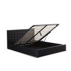 Lit avec coffre de rangement noir avec sommier 160x200 cm - Dream - DESIGNETSAMAISON