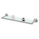 bremermann salle de bain série PIAZZA – étagère de salle de bain avec cadre, acier inoxydable mat, verre