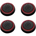 INSTEN® 4 Bouchons Capuchons Grip Noir/Rouge Pour Bouton Joystick Stick Analogique Manette Pad PlayStation PS4 PS3 PS2 Xbox 360/One