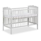 KLUPS RADEK III Lit bébé à barreaux en bois pin massif Gris 120x60 cm
