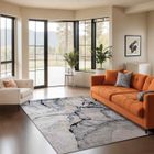 SURYA Tapis de Salon à Poils Courts Doux Abstrait Moderne LYNA 200x275cm Ivoire/Gris