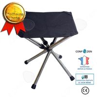 CONFO® Tabouret pliant rétractable banc de chaise de camping en acier inoxydable mazza portable