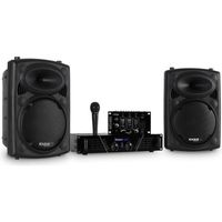 Ibiza DJ300MK2 Disco Sound Set sono pour DJ pro, PA, disco : ampli 2 canaux , enceintes, table de mixage 6 canaux , micro & câbles