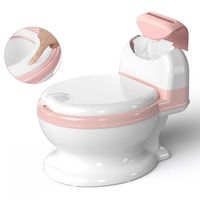 Pot Toilette Bébé Portable Rembourrage en PVC Antidérapant - SINBIDE - Rose - Mixte