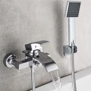 ROBINETTERIE SDB Robinet de baignoire chromé ensemble de douche waterfall faucet robinet mitigeur de baignoire