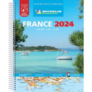 GUIDES DE FRANCE Atlas routier France 2024 Michelin Plastifié