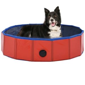 piscine pliable baignoire bassin de baignade bain pour chien chat bleu 80x20 cm pvc cdiscount jardin