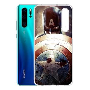 COQUE - BUMPER Coque Huawei P30 - Captain America Grunge Avengers