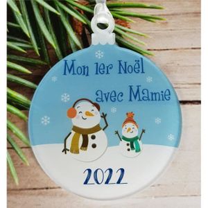 BOULE DE NOËL Mon Premier Noël avec Mamie - Décoration de Sapin 
