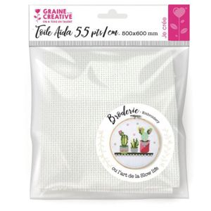 Types de toiles pour le point de croix : Aïda, Étamine, Lin, et Plus