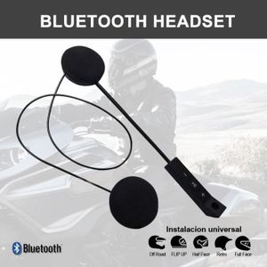 INTERCOM MOTO La couleur noire  BT18 - Casque de moto Bluetooth 
