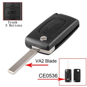 REFURBISHHOUSE Etui a cles a 2 touches Etui de cle a distance Coque de protection a 2 touches pour le cle de voiture Housse de cle en silicone convient pour la voiture Peugeot 206 207 307 308 Couleur