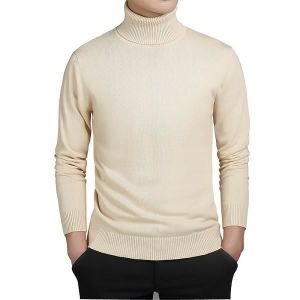 Jessboyy Turtleneck Manches Longues Running Homme,Chemise Homme Manches Longues Hiver Solid Colour Stretch Slim Fit Bottoming Top Pull Col Roulé Homme