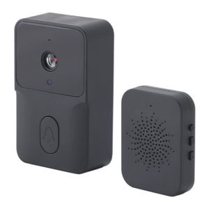 SONNETTE - CARILLON Qiilu système de sonnette vidéo Sonnette visuelle intelligente HD Vision nocturne interphone 2 voies quincaillerie pour Noir