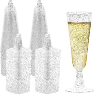 Coupe à Champagne 30 Pièces Verres à Champagne en Plastique, 150ml F