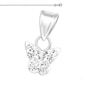 Charm Cube Argent 925 Cristal Avec Attache Mousqueton – Bijou Charme Pandora Compatible – Hauteur 2,4 Cm