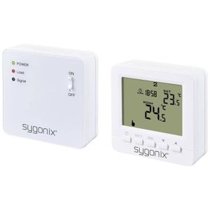 THERMOSTAT D'AMBIANCE Thermostat sans fil Sygonix - Montage apparent - Programme hebdomadaire - Blanc