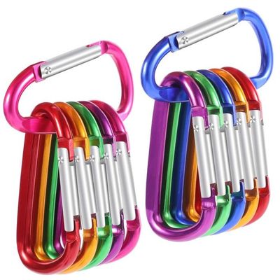Lot De 5 Mousquetons Escalade Acier Inox – Résistance 20kN, Verrouillage Vis, Noir – Pour Haute Montagne Et Secours