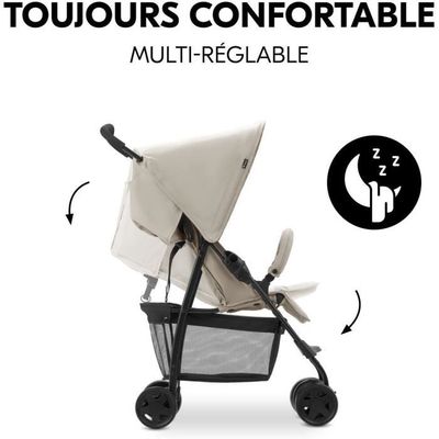 Poussette Canne Hauck Rapid 4R Plus Rose - Naissance à 3 Ans, Pliage Compact, Pare-Soleil UV50+