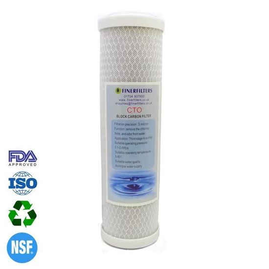 Finerfilters Carbon Block 10" 5 Micron Filtre à eau Cartouche pour