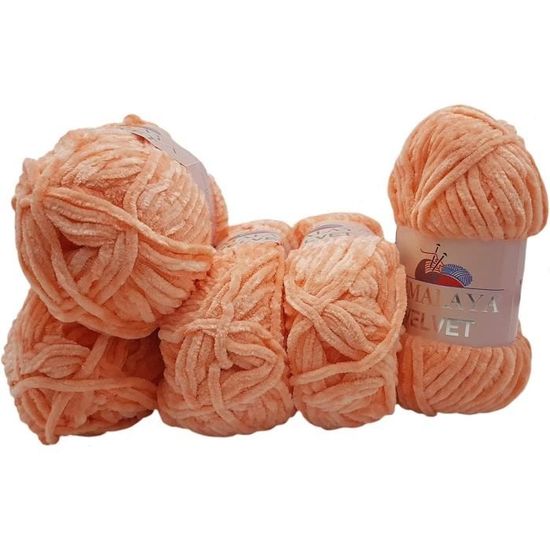 Himalaya Velvet Micro-polyester breiwol, 5 x 100 gram, fluweelachtige