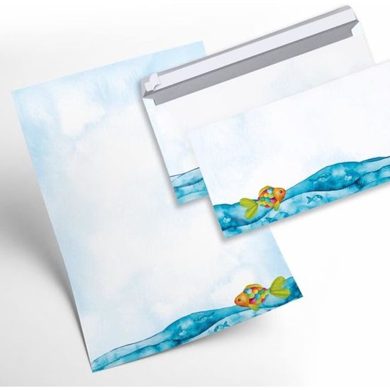 Papier à Lettres De Noël Vintage - Lot 12 Feuilles A4 + 10 Enveloppes - Motif Ange, Papier épais 100g/m² - Idéal Pour Cartes Et Invitations