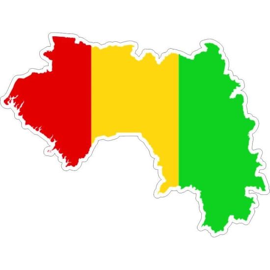 carte de la guinée Autocollant sticker voiture drapeau carte guinee   Achat / Vente 