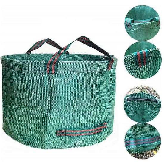 Sac Jardinage Déchets 60L - Sac Poubelle Jardin Autoportant Avec Poignées 45x38cm