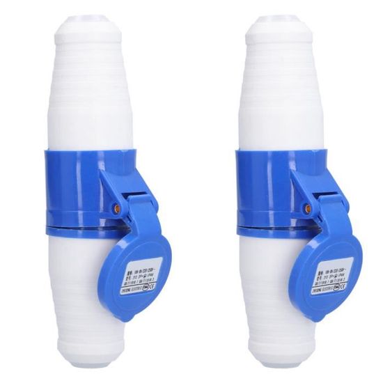 Fiche Aviation 12 V/25 A - 2 Broches - Pour Station D'alimentation AC200P/AC200MAX - Câble De Raccordement D'aviation (câble Solaire Pour AC200P