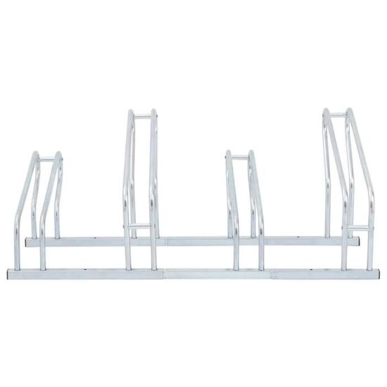 Support Vélo Au Sol Pour 6 Vélos - Acier Galvanisé, Rangement Garage, Fixation Au Sol Incluse - 1