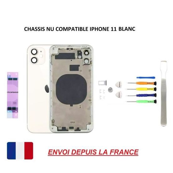 Vitre Arrière Blanche Pour IPhone 11 - Remplacement + Outils Inclus - Neuf Sous Blister