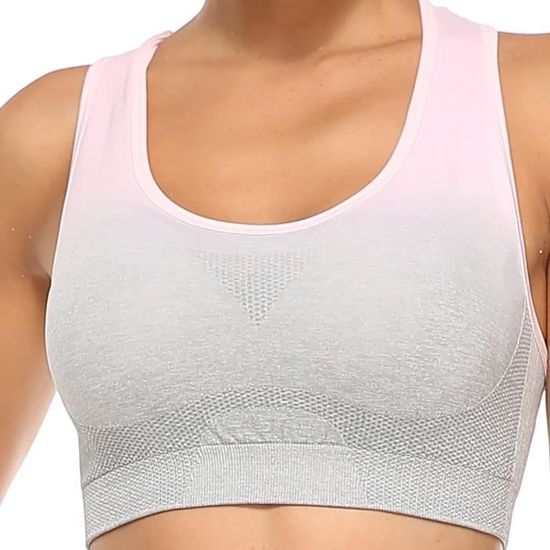 GHAKKE Soutien-Gorge De Sport pour Femme Réuni sans Anneau en Acier De Yoga Gilet De Fitness Fermeture À Glissière (Color : Natural, Size : XXX-Large