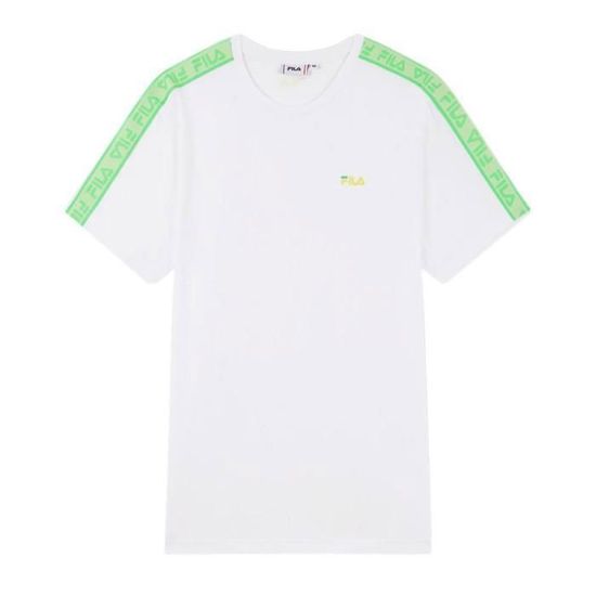 T-shirt Blanc/Vert Homme Fila Gaston Blanc Cdiscount Prêt-à-Porter
