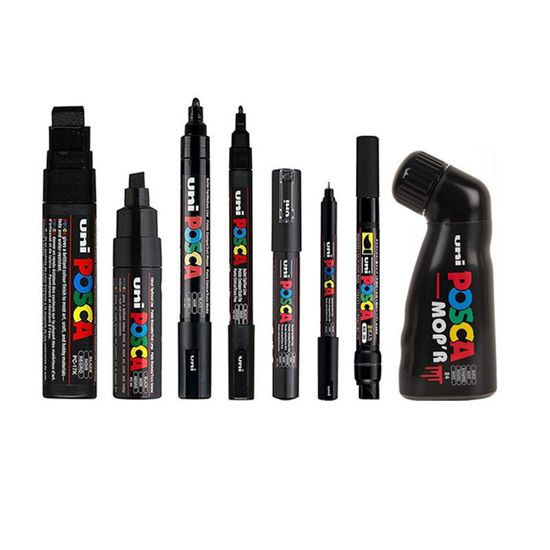 Astuccio 2 Pennarelli Posca PC-17K, Punta A Sfera Tonda 15 Mm, Colore Bianco E Nero? (da Specificare) - 5