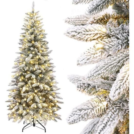Sapin De Noël Artificiel 360 Cm Avec 800 LED – 2517 Branches, Base Métallique, Intérieur/extérieur