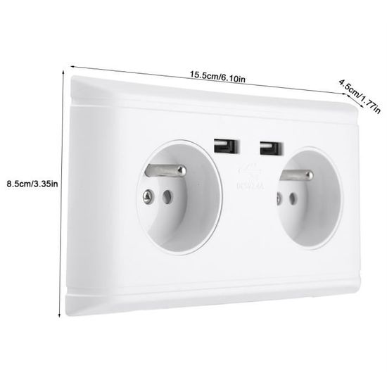 Halokny Prise Murale USB-C à 1 Port, Plaque Murale USB De Type C