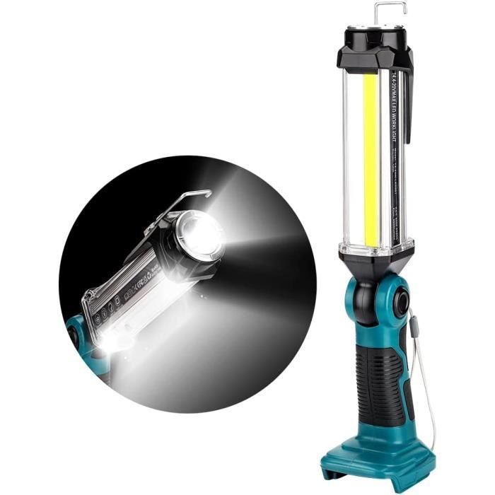 Lampe de Work LED rechargeable 2000 LED - Fonctionne sans fil sur batterie - Étanche à
