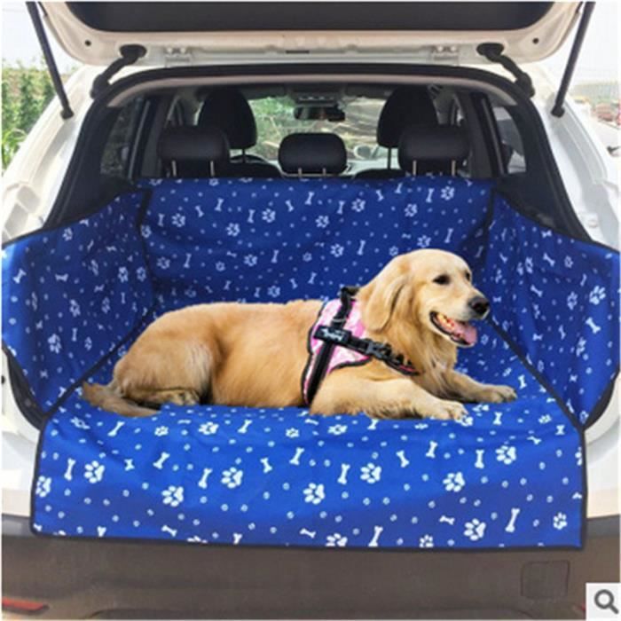 Housse de Protection de coffre pour chiens – tapis de protection universel résistant avec protections côtés-BLEU-155*105*35 cm