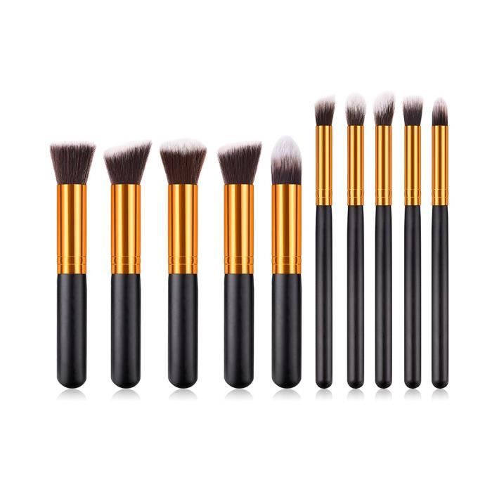 10 PCS Make Up Foundation Sourcils Eyeliner Blush Cosmetic Concealer Brosses_Ar6253