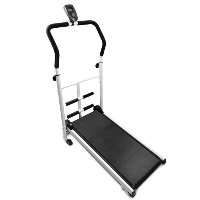 Tapis de course,hauteur réglable,écran LCD et système de montage rapide,88 x 43.5 x 99-110 cm ,Noir