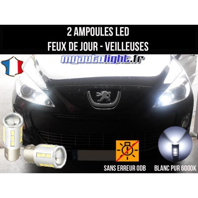 Pack feux de jour veilleuses led blanc xenon pour Peugeot RCZ