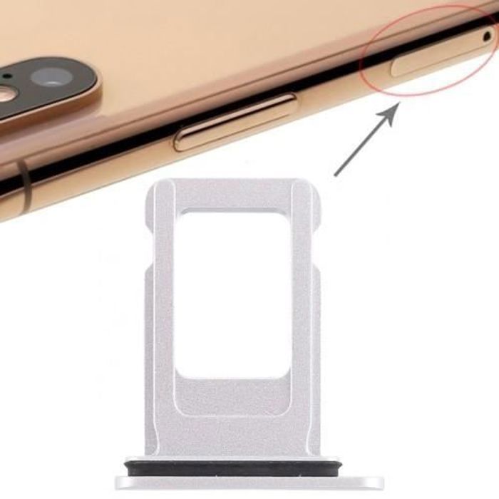 Tiroir Sim iPhone XR - Argent