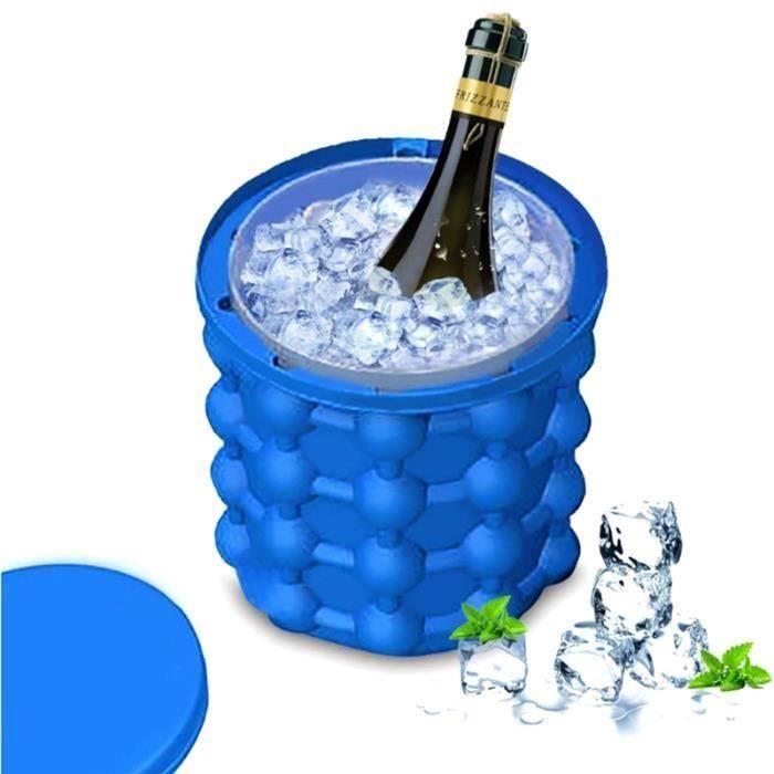 Seau à glace Machine à glaçons Genie révolutionnaire économiseur d'espace Ice Cube Maker Ice Genie ustensiles de cuisine Bi13756