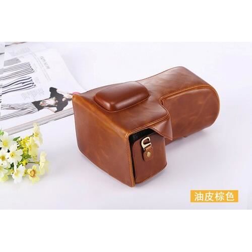 Nouvelle housse de sac en cuir pour appareil photo pour Nikon D5500 D5600 noir café marron~Brown*C4162