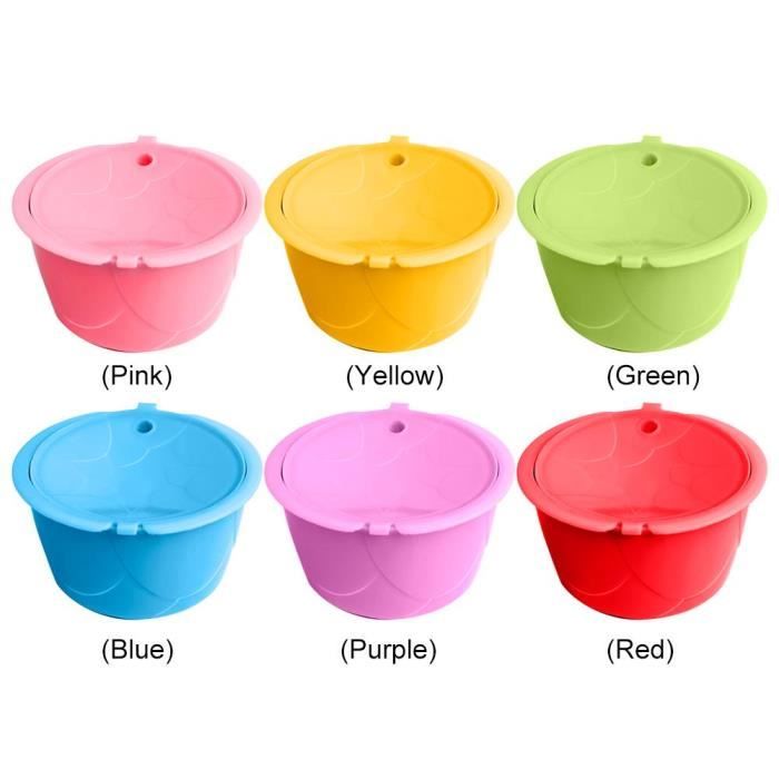 JAC2 Accessoires réutilisables de café de couleur lumineuse d'acier inoxydable de filtres de café de Machine de Capsule compatib