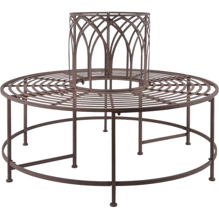 Esschert Design Banc circulaire Métal
